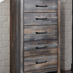 Ashley Furniture - Drystan Five Drawer Chest - Brown - Beige Wood - Chests - Additional View 1