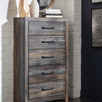 Ashley Furniture - Drystan Five Drawer Chest - Brown - Beige Wood - Chests - Additional View 4