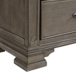 Elements International - KINGS COURT GREY DRESSER AND MIRROR - Dark Gray Wood - Dresser & Mirror - Additional View 3