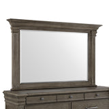 Elements International - KINGS COURT GREY DRESSER AND MIRROR - Dark Gray Wood - Dresser & Mirror - Additional View 7