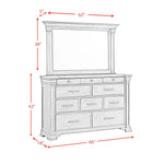 Elements International - KINGS COURT GREY DRESSER AND MIRROR - Dark Gray Wood - Dresser & Mirror - Additional View 8