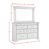 Elements International - KINGS COURT GREY DRESSER AND MIRROR - Dark Gray Wood - Dresser & Mirror - Additional View 8