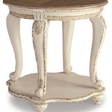 Ashley Furniture - Realyn Round End Table - Light Brown Wood - Tables