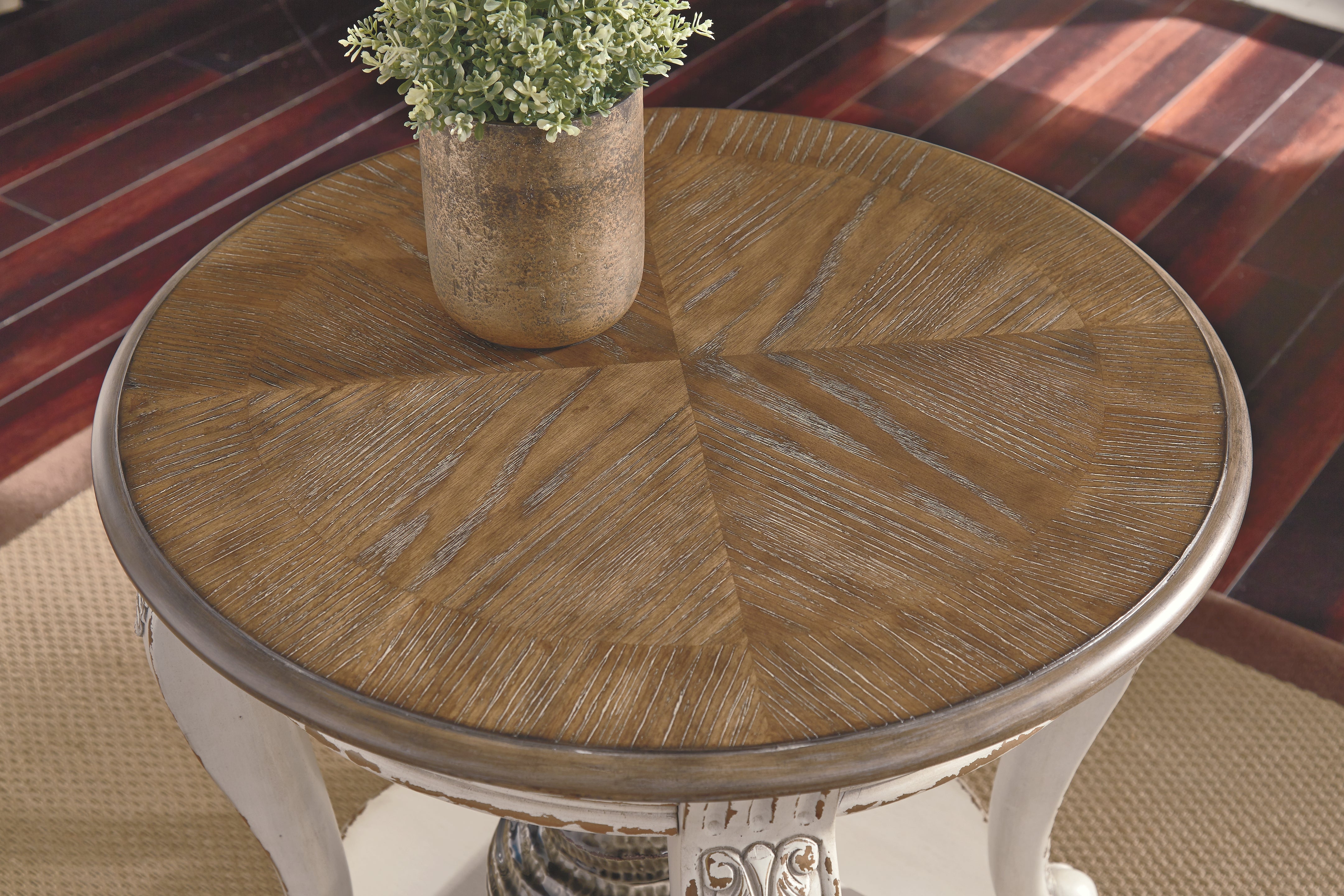 Ashley Furniture - Realyn Round End Table - Light Brown Wood - Tables - Additional View 5