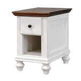 NIKKI WHITE/TOBACCO ACCENT TABLE