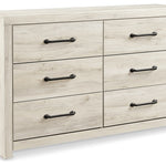 Ashley Furniture - Cambeck Dresser - White - Beige Wood - Dresser & Mirror
