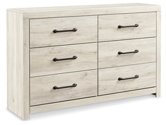 Ashley Furniture - Cambeck Dresser - White - Beige Wood - Dresser & Mirror