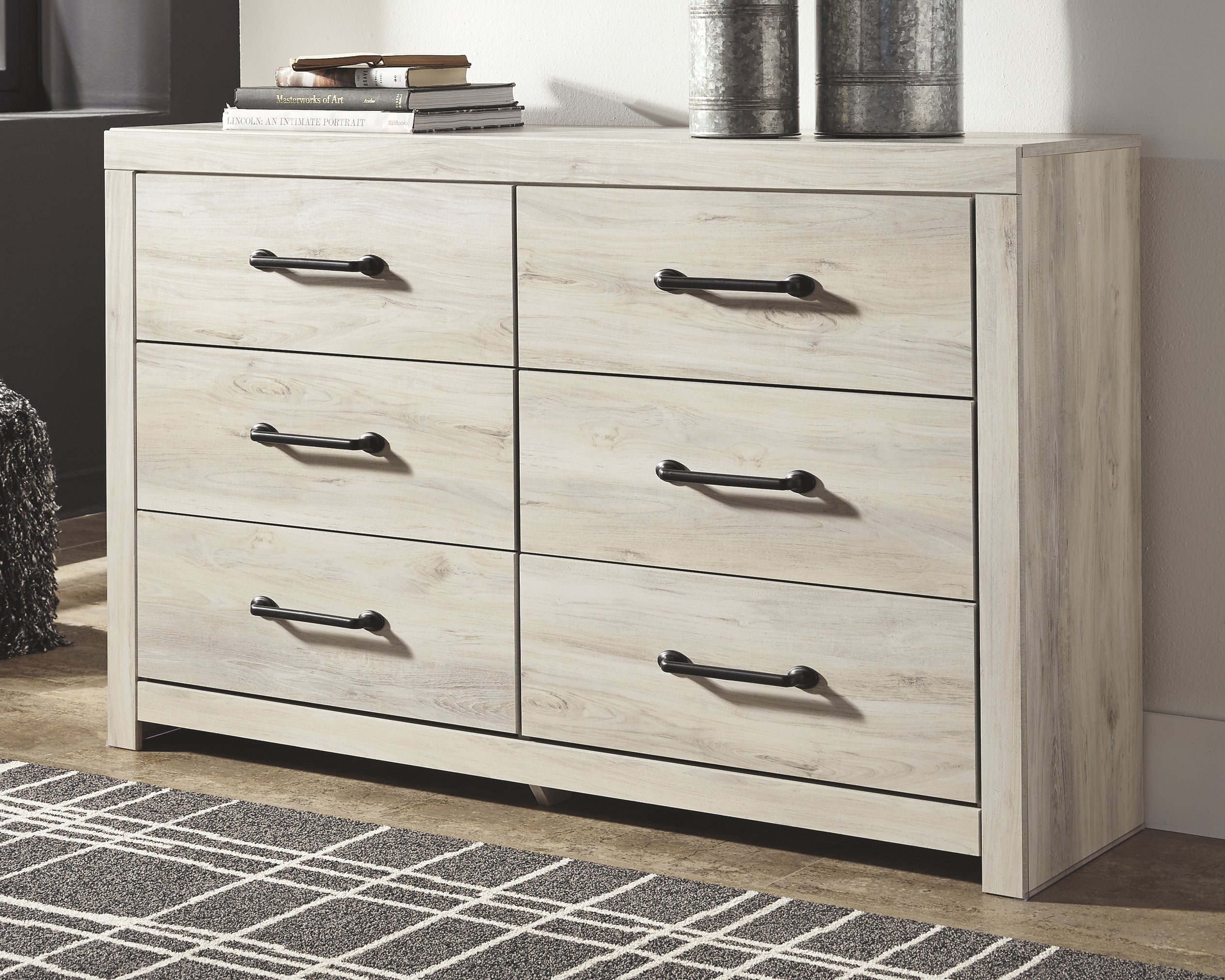 Ashley Furniture - Cambeck Dresser - White - Beige Wood - Dresser & Mirror - Additional View 1