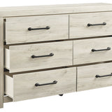 Ashley Furniture - Cambeck Dresser - White - Beige Wood - Dresser & Mirror - Additional View 2