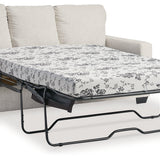 Ashley Furniture - Rannis Full Sofa Sleeper - Snow - Beige Fabric - Sofas - Additional View 1