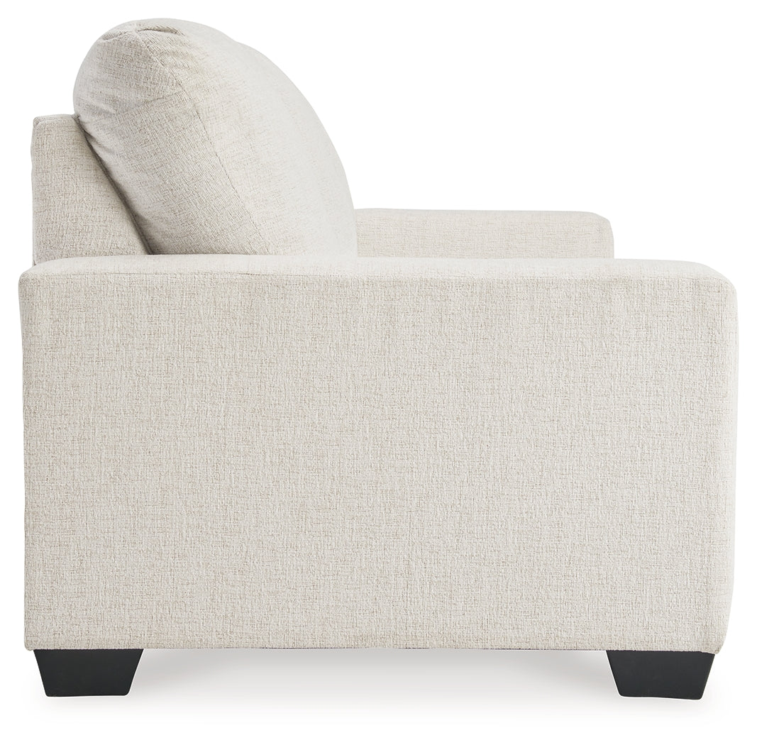 Ashley Furniture - Rannis Full Sofa Sleeper - Snow - Beige Fabric - Sofas - Additional View 4