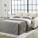 Ashley Furniture - Rannis Full Sofa Sleeper - Snow - Beige Fabric - Sofas - Additional View 6