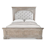 Steve Silver Furniture - Highland Park King Bed - Brown - Light Brown Faux Leather - Beds