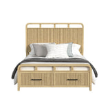 Elements International - Ridgemont Queen Bed - Light Brown Wood - Beds - Additional View 7