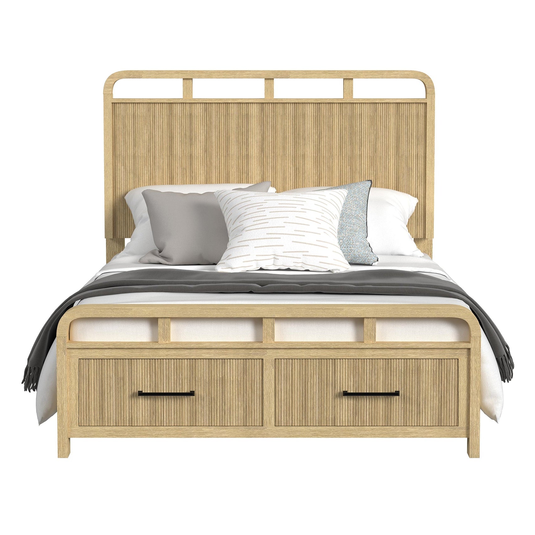 Elements International - Ridgemont Queen Bed - Light Brown Wood - Beds - Additional View 7