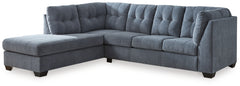Ashley Furniture - Marrelton 2 Piece Sectional With Sleeper - Denim - Blue Fabric - Sectionals