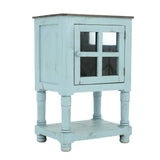 AUGUSTA RAFTWOOD/BLUE ACCENT TABLE