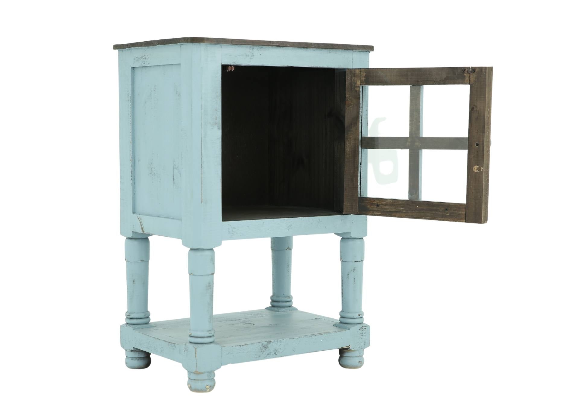 AUGUSTA RAFTWOOD/BLUE ACCENT TABLE - Additional View 1