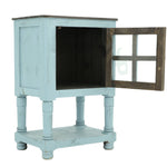 AUGUSTA RAFTWOOD/BLUE ACCENT TABLE - Additional View 1
