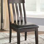 Ashley Furniture - Haddigan 9 Piece Dining Set - Dark Brown Leather Match|Wood - Dining Room Sets - Additional View 1
