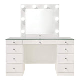 AVERY WHITE VANITY WITH LED MIRROR