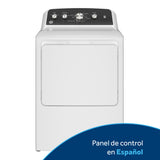 GE WHITE ELECTRIC 7.2CU DRYER WITH SPANISH PANEL - Dryers