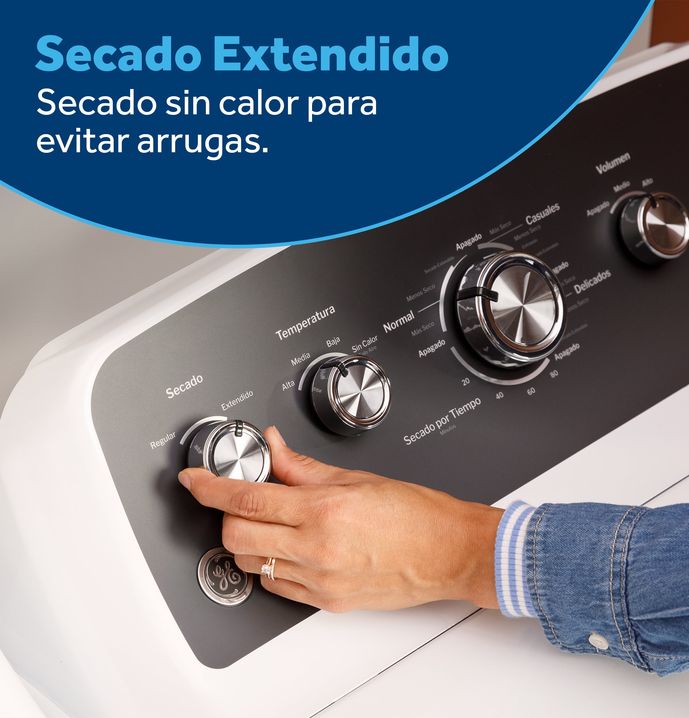 GE WHITE ELECTRIC 7.2CU DRYER WITH SPANISH PANEL - Dryers - Additional View 9