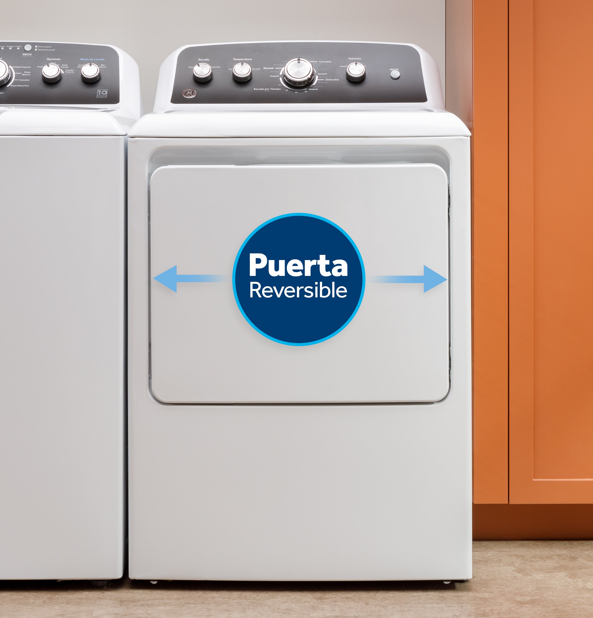 GE WHITE ELECTRIC 7.2CU DRYER WITH SPANISH PANEL - Dryers - Additional View 11