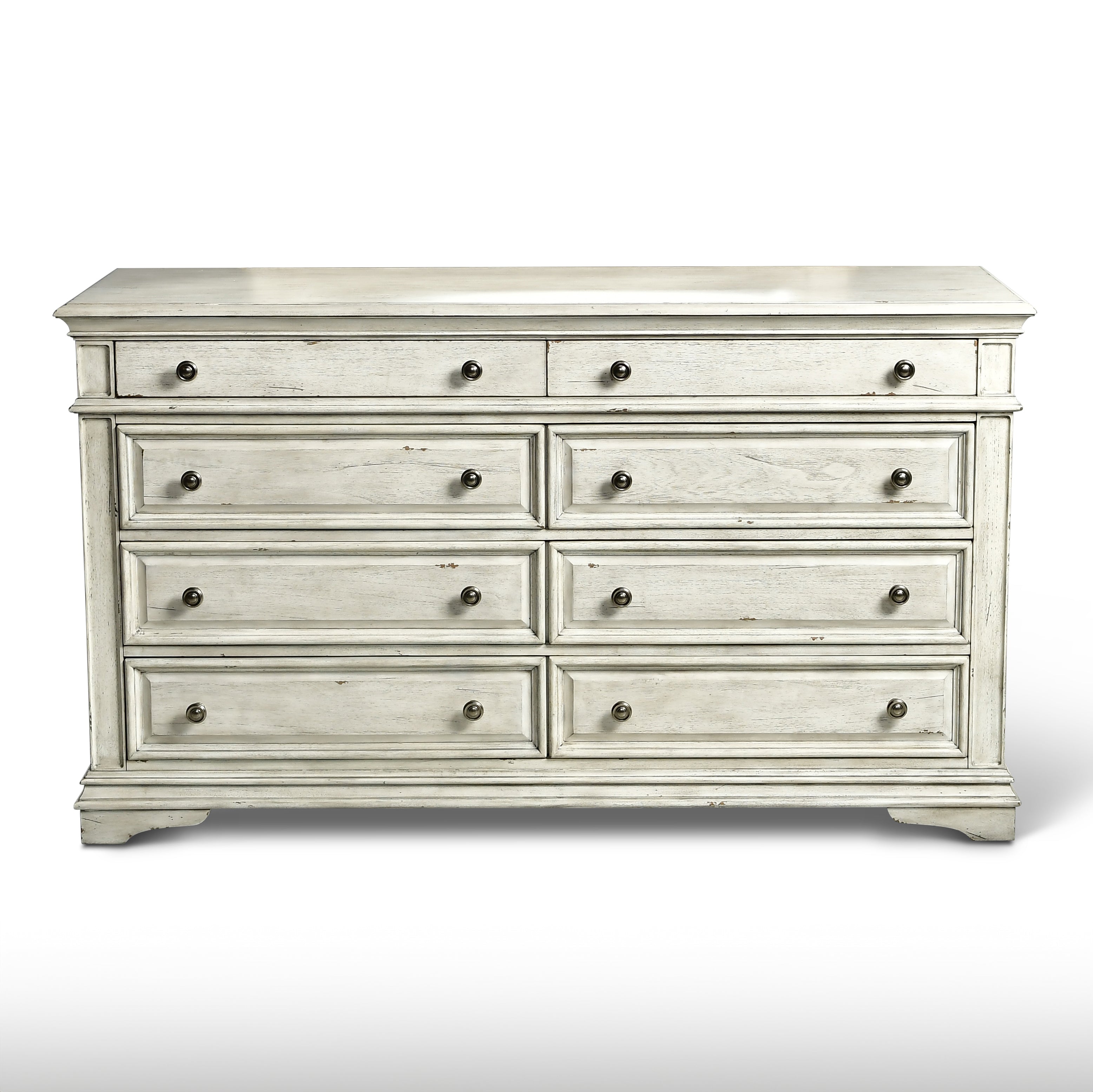 Steve Silver Highland Park Rustic Ivory Dresser and Mirror
