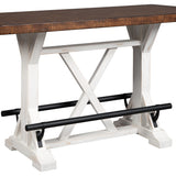 Ashley Furniture - VALEBECK COUNTER TABLE - Light Brown Wood - Tables