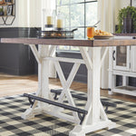 Ashley Furniture - VALEBECK COUNTER TABLE - Light Brown Wood - Tables - Additional View 4