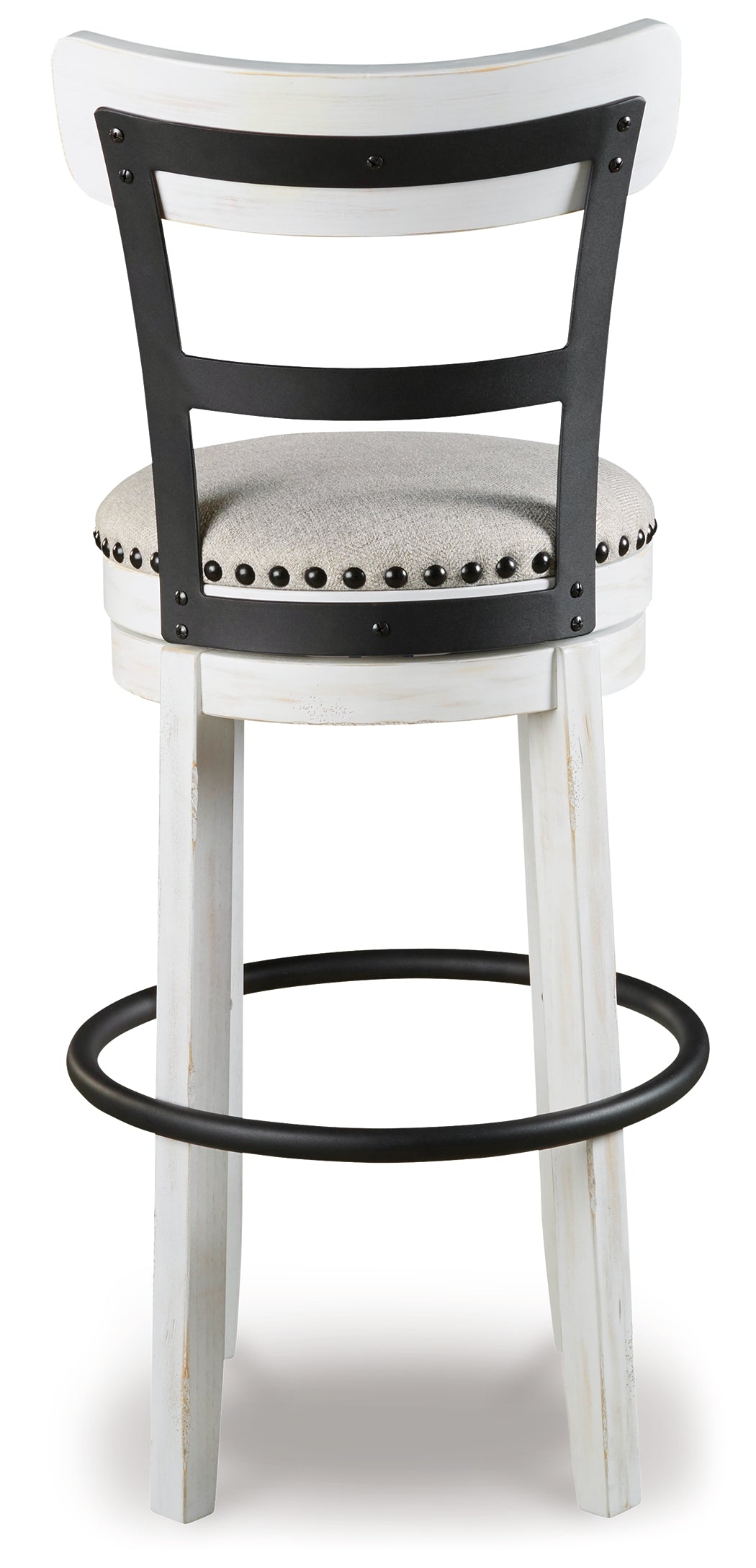 Ashley Furniture - Valebeck 30" Swivel Barstool - White - Fabric|Metal|Wood - Stools - Additional View 5