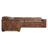 Leilani Brown Leather 5 Piece Sectional