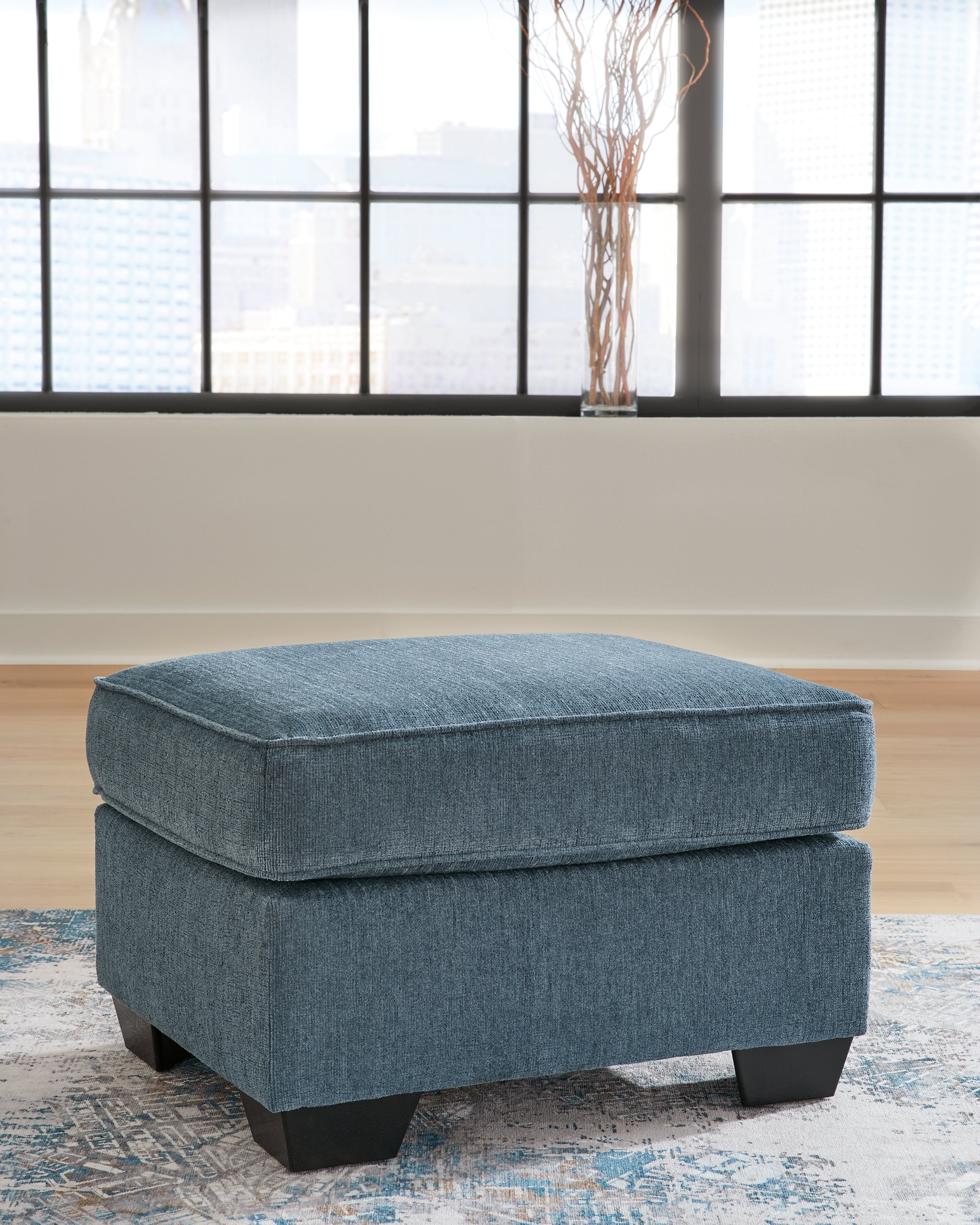 Ashley Furniture - CASHTON BLUE OTTOMAN - Fabric - Ottomans - Additional View 1