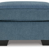 Ashley Furniture - CASHTON BLUE OTTOMAN - Fabric - Ottomans - Additional View 2