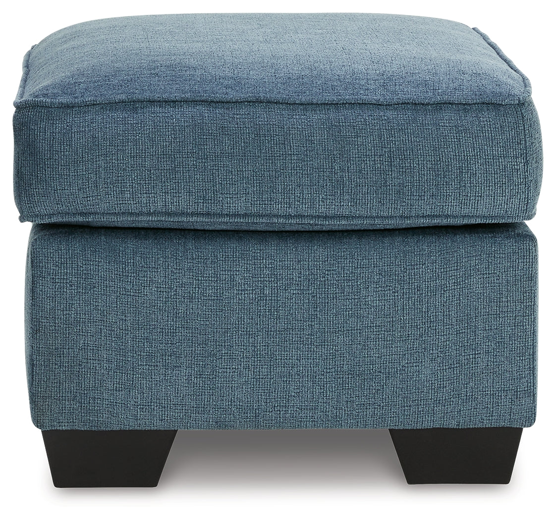 Ashley Furniture - CASHTON BLUE OTTOMAN - Fabric - Ottomans - Additional View 3