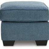 Ashley Furniture - CASHTON BLUE OTTOMAN - Fabric - Ottomans - Additional View 3