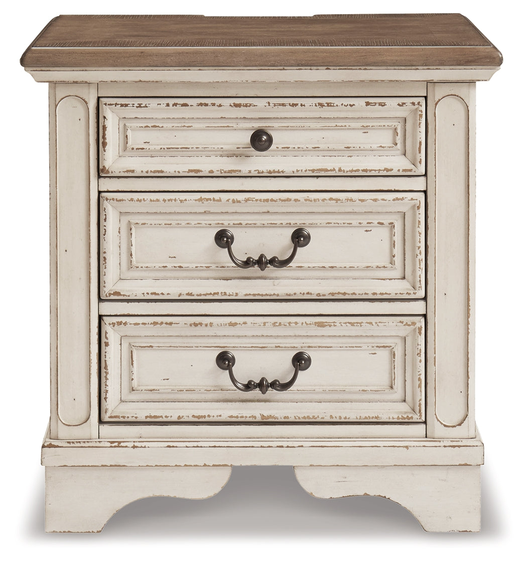 Ashley Furniture - Realyn Three Drawer Night Stand - White Wood - Nightstands - Additional View 2