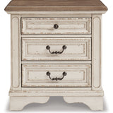 Ashley Furniture - Realyn Three Drawer Night Stand - White Wood - Nightstands - Additional View 2