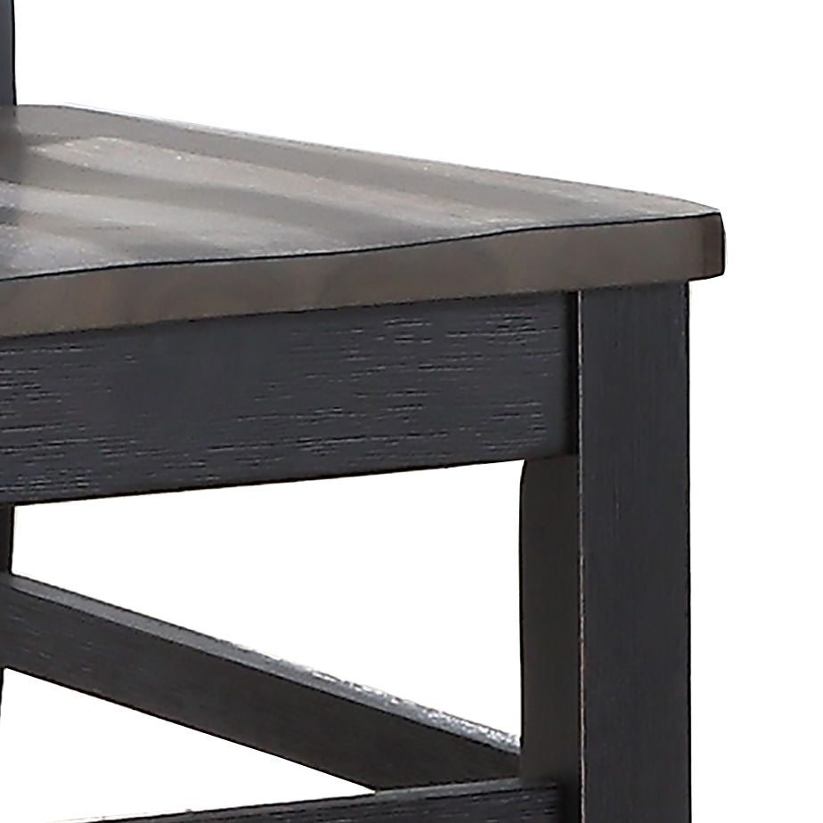 Steve Silver Furniture - Raven Noir 5 Piece Dining Set - Dark Brown|Black Wood - Dining Room Sets - Additional View 3