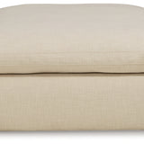Ashley Furniture - ELYZA LINEN OVERSIZED OTTOMAN - Beige Fabric - Ottomans - Additional View 2