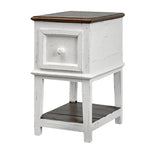 SAUL WHITE/TOBACCO ACCENT TABLE - Additional View 1