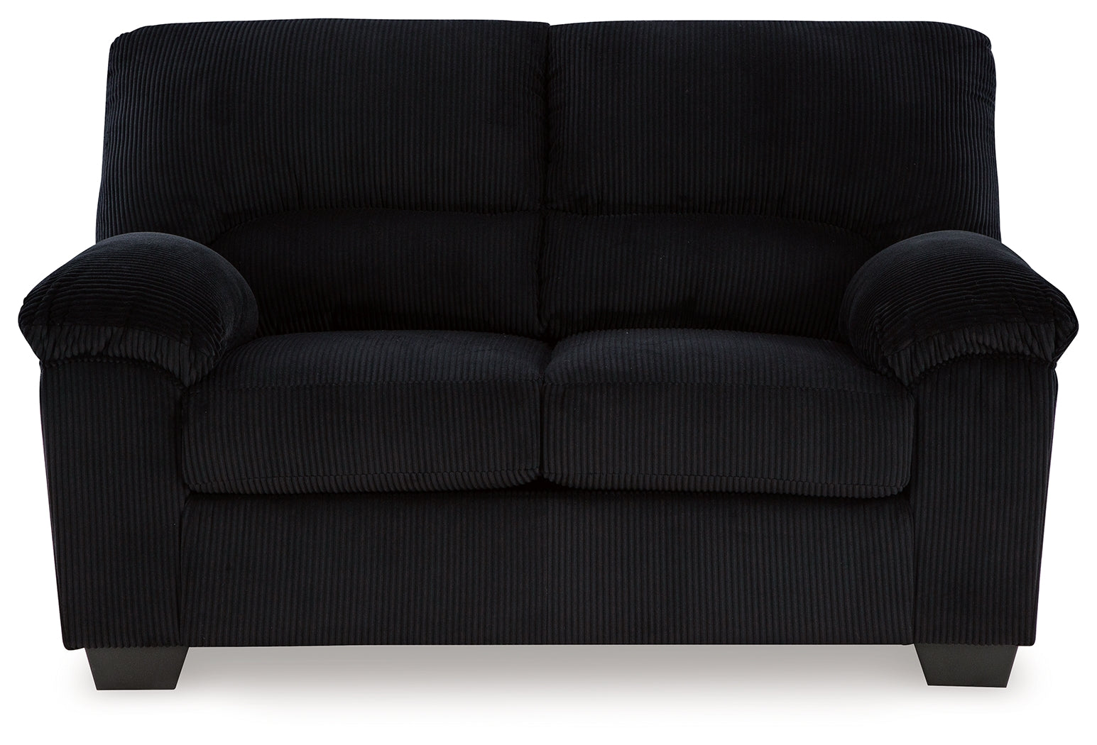 Ashley Furniture - Simplejoy Loveseat - Onyx - Black Fabric - Loveseats - Additional View 2
