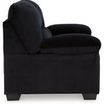 Ashley Furniture - Simplejoy Loveseat - Onyx - Black Fabric - Loveseats - Additional View 3