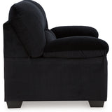 Ashley Furniture - Simplejoy Loveseat - Onyx - Black Fabric - Loveseats - Additional View 3