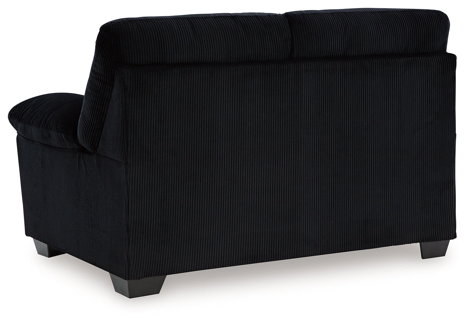 Ashley Furniture - Simplejoy Loveseat - Onyx - Black Fabric - Loveseats - Additional View 4