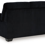 Ashley Furniture - Simplejoy Loveseat - Onyx - Black Fabric - Loveseats - Additional View 4