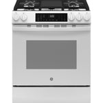 GE 30" Slide-In Front-Control Convection Gas Range With No Preheat Air Fry And Easywash Oven Tray - White - Ranges