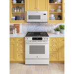 GE 30" Slide-In Front-Control Convection Gas Range With No Preheat Air Fry And Easywash Oven Tray - White - Ranges - Additional View 5