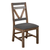 International Furniture Direct - LOFT BROWN CHAIR - Dark Brown|Dark Gray Wood|Fabric - Chairs